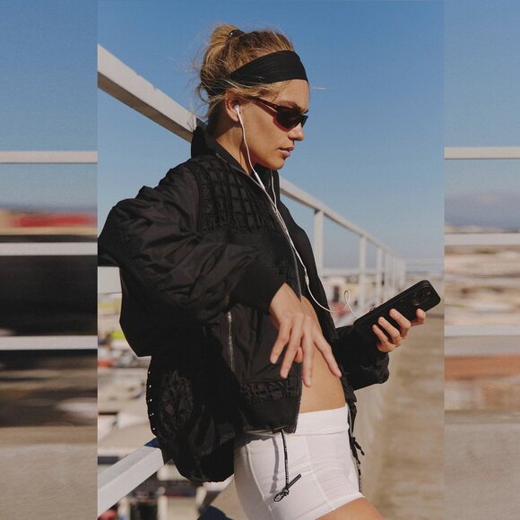 New Free People Movement Black Lace To Lace Jacket Size S - Picture 13 of 13